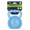 Hračka pro mazlíčky Dentální pískací hračka pro psy s úchytem modrá 9,5 cm