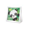Kreativní set obraz s kamínky panda 17x17 cm