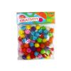 Pom pom glitter 15mm, 80ks