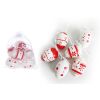 Vajíčko dekorační plastové malované 6 cm, 6ks v organza sáčku