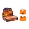 Dekorace Halloween dýně 4,8x4,8x4,3 cm svítící