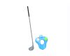 Golfová sada hůl s míčky a jamkou 62 cm