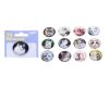 Magnet skleněný kočka 4 cm mix