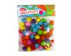 Pom pom glitter 15mm, 80ks
