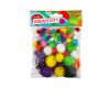 Pom pom glitter mix velikostí, 80ks
