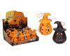 Dekorace Halloween dýně 11x6,5 cm svítící