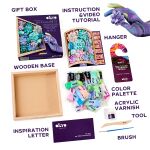 OKTO Tenderness Výtvarná modelovací sada sukulenty v dřevěném rámu 21x21 cm