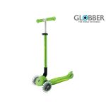 Globber Koloběžka dětská trojkolečková Plus - Primo Foldable Plus Lights V2 Apple Green svítící kolečka