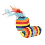Hračka pro mazlíčky Textilní hračky pro kočky motiv narozenin set 10cm a 13cm