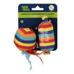 Hračka pro mazlíčky Textilní hračky pro kočky motiv narozenin set 10cm a 13cm