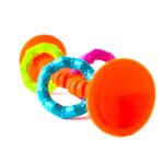 Fat Brain chrastítko pipSquiz Loops oranžové 15 cm