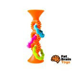 Fat Brain chrastítko pipSquiz Loops oranžové 15 cm