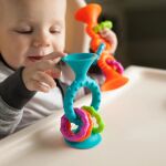 Fat Brain chrastítko pipSquiz Loops modré 13 cm