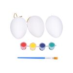 Vajíčka na vybarvení 5x8cm, 3 ks + barvy + štětec