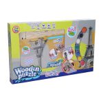 Puzzle 3D dřevěné s barvami Eiffelova věž