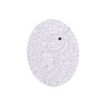 Kreativní set ovál 35x45 cm - vymalování + 2x štětec + barvy