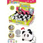 Přívěsek plyšový natahovací panda 8 cm