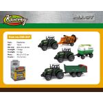 Traktor s příslušenstvím kov/plast 17 cm