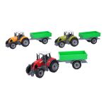 Traktor s vlečkou kovový 18 cm