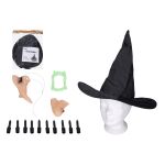 Set karneval - čarodějnice (nos, brada, prsty, klobouk a zuby)