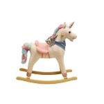 Jednorožec houpací s efekty duhový 74x30x65 cm