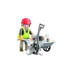 Figurka dělník s kolečkem stavebnice 8,5 cm