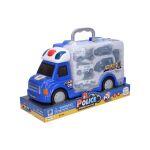 Auto policejní s efekty a 6 malými auty 34 cm
