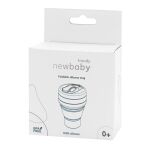 Hrnek skládací silikonový 350 ml 2v1 New Baby šedý