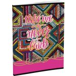 Záznamová kniha LUX A5 96 listů, linkovaná, mix 16 motivů