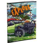 Záznamová kniha LUX A5 96 listů, linkovaná, mix 16 motivů