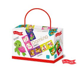 Far Far Land Domino s obrázky zvířátka 28 karet