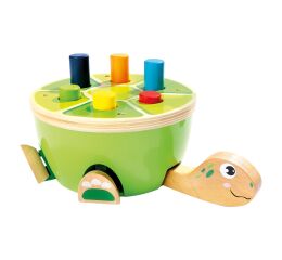 Zatloukačka želva dřevěná 25cm