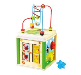 Motorická kostka dřevěná zahrada 30cm