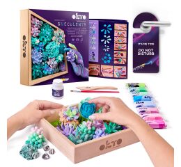 OKTO Tenderness Výtvarná modelovací sada sukulenty v dřevěném rámu 21x21 cm