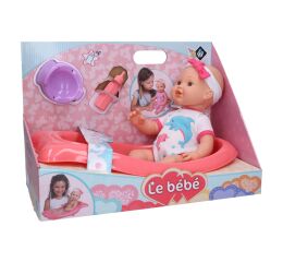 Panenka čurající set s vaničkou 41cm