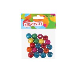 Korálky dřevěné barevné 20 ks