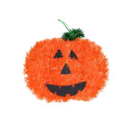 Dekorace Halloween dýně 26x28 cm na zavěšení
