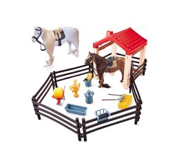 Kůň s ohradou figurky set 14 cm