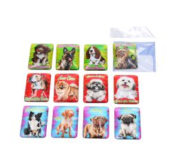 Magnet skleněný pes 4,6x6,8 cm mix