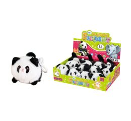 Přívěsek plyšový natahovací panda 8 cm