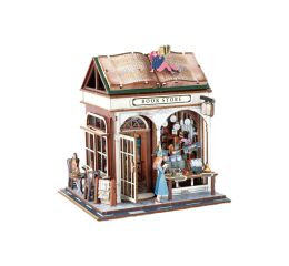 Stavebnice 3D dřevěná - Knihkupectví 14,5x16x18 cm