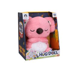Koala plyšová dýchající růžová s efekty 27 cm