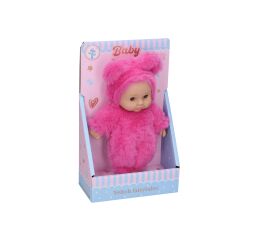 Miminko v kožíšku tmavě růžová 19cm