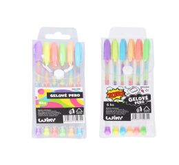 Gelové pero sada 6 ks Duha