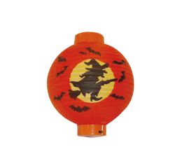 Lampion 20 cm na baterie čarodějnice/halloween