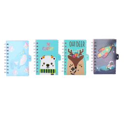 Notes spirála linkovaný 9x14 cm, 60 stran - MIX