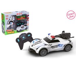 Auto policejní svítící s kouřovými efekty RC na dálkové ovládání 18 cm - český obal