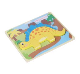 Vkládačka dinosaurus dřevěná 18x14,5 cm