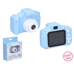 Dětský digitální fotoaparát modrý - foto 12Mpx, video Full HD - český obal