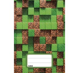 Sešit (544) A5 linkovaný, 40l, Pixel Cubes